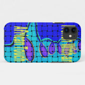 Frans Blauw Afrikaans Geweven Abstracte Paarse Vor Case-Mate iPhone Case (Achterkant (horizontaal))
