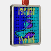 Frans Blauw Afrikaans Geweven Abstracte Paarse Vor Metalen Ornament (Rechts)