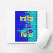 Frans Blauw Afrikaans Geweven Abstracte Paarse Vor Muismat (Met muis)