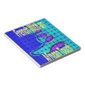 Frans Blauw Afrikaans Geweven Abstracte Paarse Vor Notitieblok (Schuin)