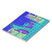 Frans Blauw Afrikaans Geweven Abstracte Paarse Vor Notitieblok (Linkerzijde)