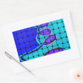 Frans Blauw Afrikaans Geweven Abstracte Paarse Vor Rechthoekige Sticker (Envelop)