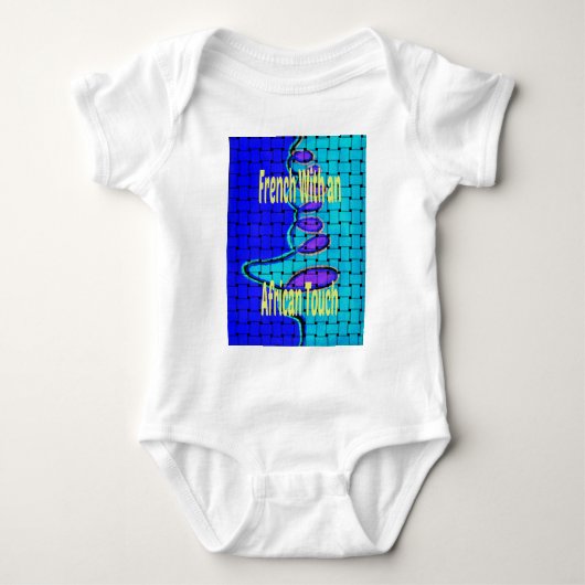 Frans Blauw Afrikaans Geweven Abstracte Paarse Vor Romper (Voorkant)