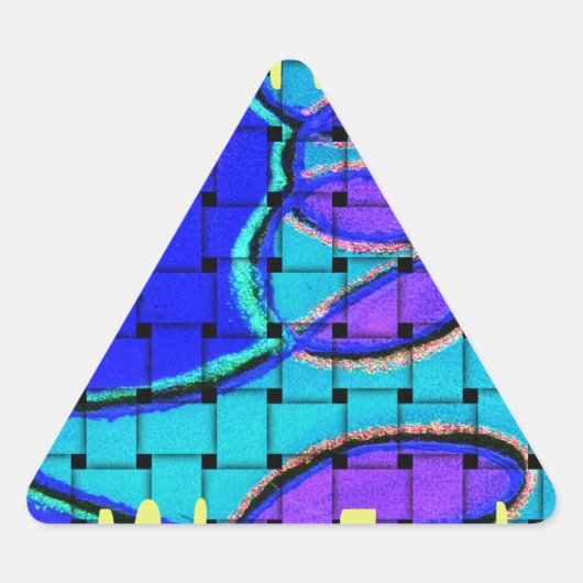 Frans Blauw Afrikaans Geweven Abstracte Paarse Vor Sticker (Voorkant)