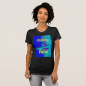 Frans Blauw Afrikaans Geweven Abstracte Paarse Vor T-shirt (Voorkant volledig)