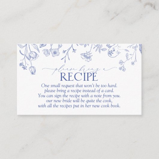 Frans blauw alstublieft een Kaart in de Recipe Enc (Voorkant)