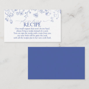 Frans blauw alstublieft een Kaart in de Recipe Enc