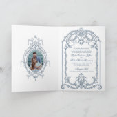 Frans Blauw Barok Huwelijksuitnodiging (Binnen)