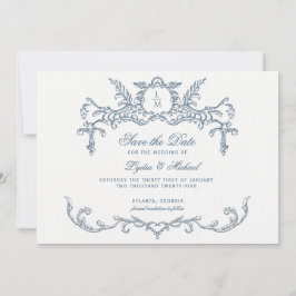Frans Blauw Barok Monogram Save The Date