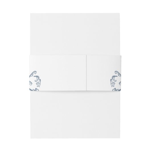 Frans Blauw  Barok Monogram Uitnodigingen Wikkel (Achterkant Voorbeeld)