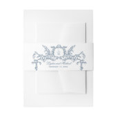 Frans Blauw  Barok Monogram Uitnodigingen Wikkel (Voorkant Voorbeeld)