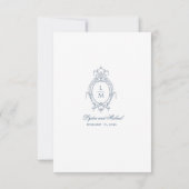 Frans Blauw Barok QR Code RSVP Card (Achterkant)