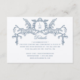 Frans Blauw  Barok Wedding Details Informatiekaartje