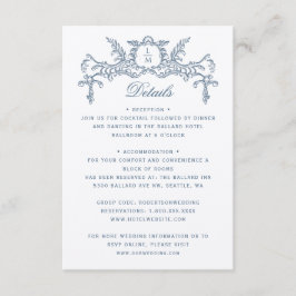 Frans Blauw  Barok Wedding Details Informatiekaartje