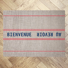 Frans Blauw Bienvenue Au Revoir & Rood Gestreept Deurmat