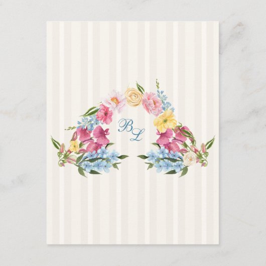 Frans Blauw  Bloemboeket Monogram Info Informatiekaartje (Achterkant)