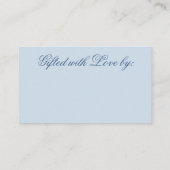  Frans Blauw Bloemen Toile Geen Wrap Douche Informatiekaartje (Achterkant)