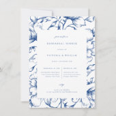 Frans Blauw  Bloemenrepetitie Diner Aankondiging (Voorkant)