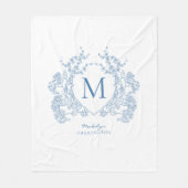  Frans Blauw Bloemkam Monogram Fleece Deken (Voorkant)