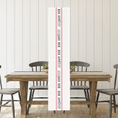 Frans Blauw Bon Appétit & Rood Gestreept Korte Tafelloper