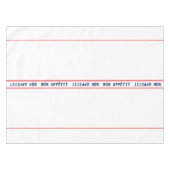 Frans Blauw Bon Appétit & Rood Gestreept Tafelkleed (Voorkant (Horizontaal))