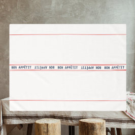 Frans Blauw Bon Appétit & Rood Gestreept Tafelkleed