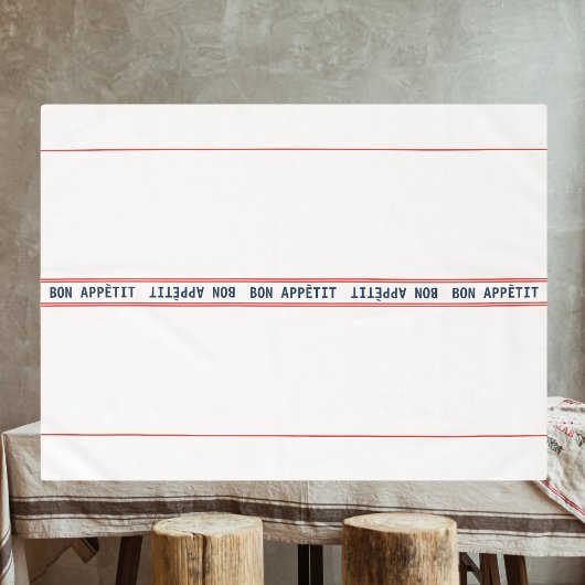 Frans Blauw Bon Appétit & Rood Gestreept Tafelkleed