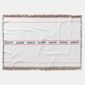 Frans Blauw Bonheur & Rood Gestreept Deken (Voorkant)