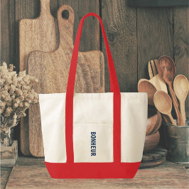 Frans Blauw Bonheur & Rood gestreept diner Tote Bag