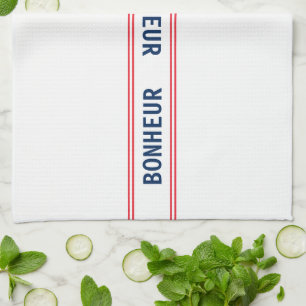 Frans Blauw Bonheur & Rood Gestreepte Keuken Theedoek