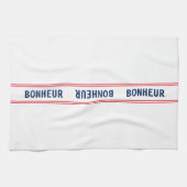 Frans Blauw Bonheur & Rood Gestreepte Keuken Theedoek (Horizontaal)