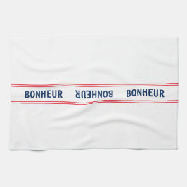 Frans Blauw Bonheur & Rood Gestreepte Keuken Theedoek