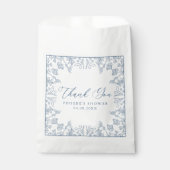 Frans Blauw Chinoiserie Bloemen Vrijgezellenfeest Bedankzakje (Voorkant)