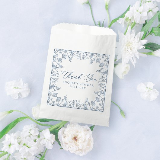 Frans Blauw Chinoiserie Bloemen Vrijgezellenfeest Bedankzakje