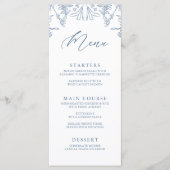 Frans Blauw Chinoiserie Bloemen Vrijgezellenfeest Menu (Voorkant)