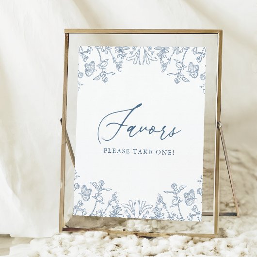 Frans Blauw Chinoiserie Bloemen Vrijgezellenfeest  Poster