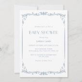 Frans Blauw Classic Lijst Baby shower Kaart (Voorkant)