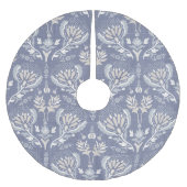 Frans blauw damast, armoedig chic. kerstboom rok (Voorkant)