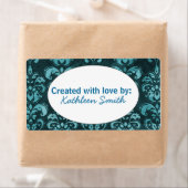 Frans Blauw Damast Recept/Goodies Label (Insitu)