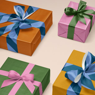 Frans Blauw en Donker Navy Brede Streep Satijnen Lint