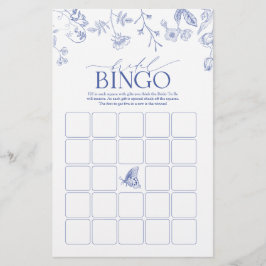 Frans Blauw en wit Victoriaans Bridal Bingo Game