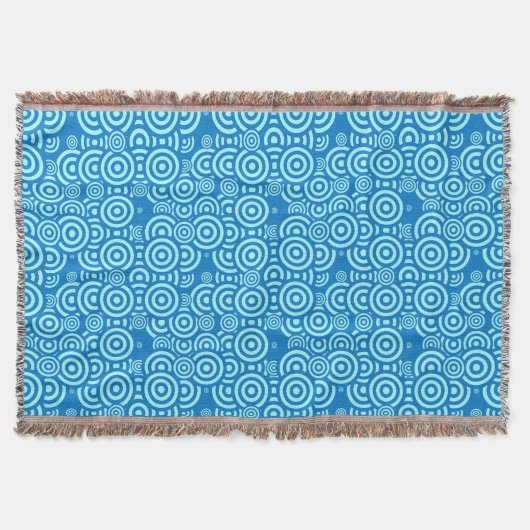 Frans Blauw Geometrisch Deken (Voorkant)