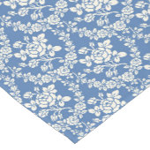 Frans Blauw-groen flessenpatroon Botanische afbeel Korte Tafelloper (Hoek)