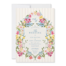 Frans Blauw Kleurrijke Bloemmonogram  Crest