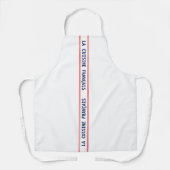 Frans Blauw La Cuisine Française & Rood Gestreept Schort (Voorkant)