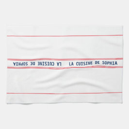 Frans Blauw La Cuisine Naam & Rood Gestreept Theedoek