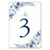 Frans Blauw & Lavendel Waterverf Bloemen Wit Kaart (Voorkant)