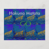 Frans Blauw "Let's Go Zebra" Abstracte druk Briefkaart (Voorkant)