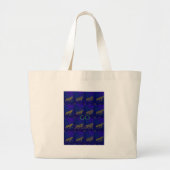 Frans Blauw "Let's Go Zebra" Abstracte druk Grote Tote Bag (Voorkant)