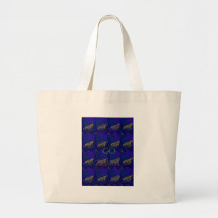 Frans Blauw "Let's Go Zebra" Abstracte druk Grote Tote Bag